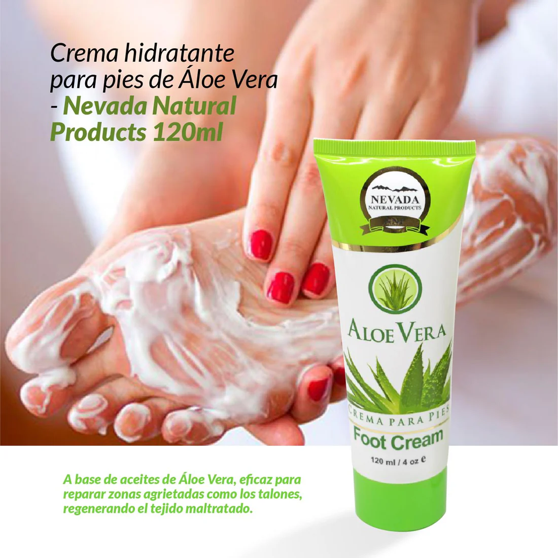 Crema hidratante para pies de Aloe Vera