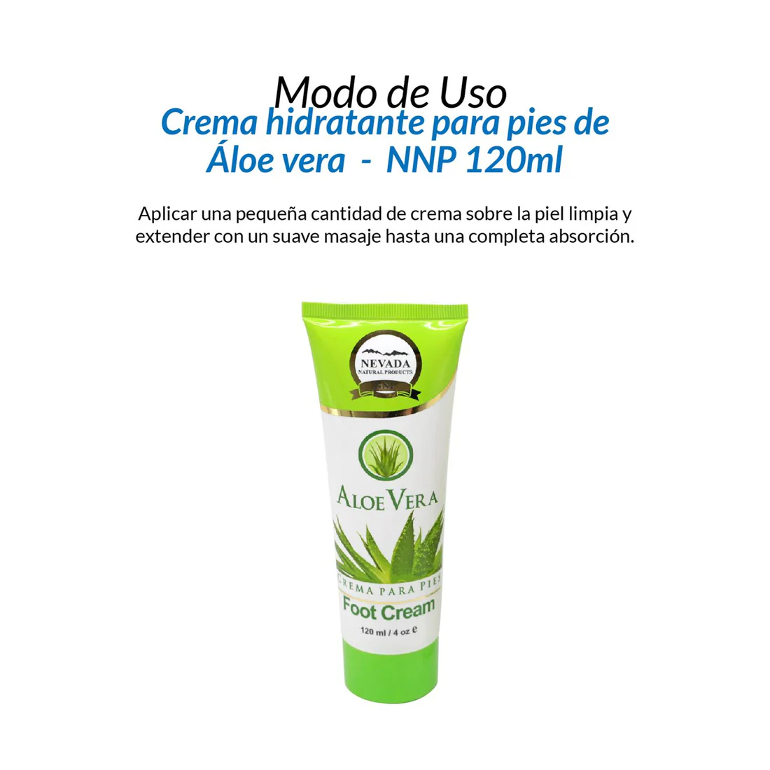 Crema hidratante para pies de Aloe Vera